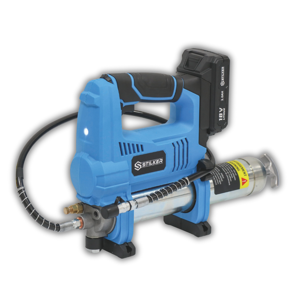 Pompe à graisse 18V 690 bar max – 1 batterie Li-ion 2Ah – 1 chargeur 1,7A – en mallette