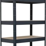 5 ETAGERES 320KG/TABL.+CLIPS-BOIS ACIER PEINT