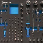 MODULE MOUSSE PLEIN - DOUILLES ET CLIQUETS 1/2" - 1/4" - 95 OUTILS POUR 72517