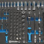 MODULE MOUSSE PLEIN - DOUILLES ET CLIQUETS 1/2" - 1/4" - 109 OUTILS