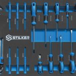 MODULE MOUSSE PLEIN TOURNEVIS ET CLES MALES - 34 OUTILS