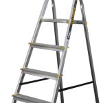 ESCABEAU ALU / ACIER 5 MARCHES SANS PORTE OUTILS