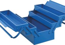 CAISSE A OUTILS METALLIQUE BLEUE 5 COMPARTIMENTS 430MM