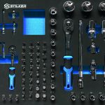 MODULE MOUSSE PLEIN - DOUILLES ET CLIQUETS 1/2" - 1/4" - 95 OUTILS POUR 72513